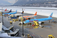 Innsbruck Airport, Innsbruck Austria (LOWI) - Winter Charter Saturday - by Christoph Plank
