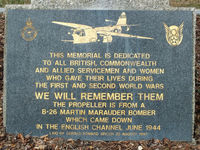 Shoreham Airport, Shoreham United Kingdom (EGKA) - memorial plaque at Shoreham Airport - by Chris Hall