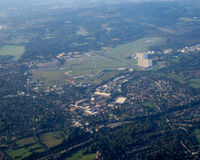 Farnborough Airfield Airport, Farnborough, England United Kingdom (EGLF) - taken 28 Sept 2011 about 08:00 hours from a flight on approach to London Heathrow - by Neil Henry