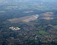 Blackbushe Airport, Camberley, England United Kingdom (EGLK) - taken from flight on approach to London Heathrow 28 Sept 2011 about 08:03 hours - by Neil Henry