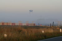 Brussels Airport, Brussels / Zaventem   Belgium (EBBR) - Morning mist (Control Tower seen from RWY 25L) - by Daniel Vanderauwera