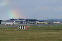 Vienna International Airport, Vienna Austria (VIE) - VIE airport overview with a nice rainbow - by Thomas Ramgraber