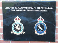 EGBR Airport - Black Marble Plaque on the memorial at Breighton Aerodrome dedicated to the RAF 78 Sqn and RAAF 460 Sqn - by Chris Hall