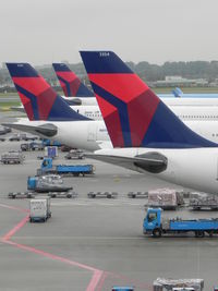 Amsterdam Schiphol Airport, Haarlemmermeer, near Amsterdam Netherlands (EHAM) - Schiphol Airport - Delta Tail's  - by Henk Geerlings