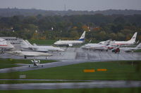 Farnborough Airfield - busy apron at Farnborough Airfield - by Chris Hall