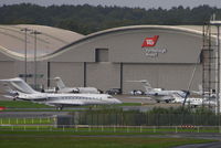 Farnborough Airfield - TAG Apron at Farnborough Airfield - by Chris Hall