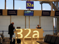 Helsinki-Vantaa Airport - I loved how the big gate number is iluminated once the gate opens. Looked beautiful! - by Micha Lueck