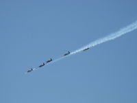 Camarillo Airport (CMA) - Warbirds in echelon flight with smoke over CMA - by Doug Robertson
