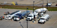 Dallas/fort Worth International Airport (DFW) - Fuel trucks at DFW - by Ronald Barker