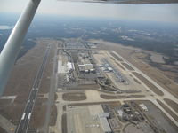 Raleigh-durham International Airport (RDU) - We were directed to fly mid-field, a rare opportunity. - by Kamyar Kheradpir