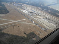 Raleigh-durham International Airport (RDU) - Directed to fly over the runway on the way to KJNX - by Kamyar Kheradpir