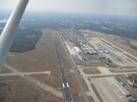Raleigh-durham International Airport (RDU) - KRDU at 2500ft looking from the South - by Kamyar Kheradpir