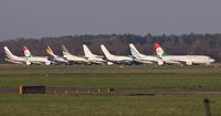 Bournemouth Airport, Bournemouth, England United Kingdom (EGHH) - Current line up of 737s from European - by John Coates