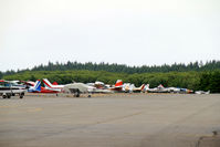 Tacoma Narrows Airport (TIW) - GA parking at Tacoma Narrows, WA - note SeaBee in centre - by Pete Hughes