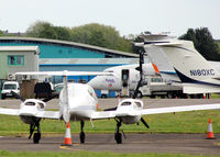 Dundee Airport, Dundee, Scotland United Kingdom (EGPN) - Close up apron view at Dundee Riverside EGPN - by Clive Pattle
