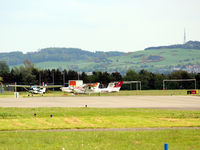 Dundee Airport, Dundee, Scotland United Kingdom (EGPN) - looking eastwards at Dundee Riverside EGPN - by Clive Pattle