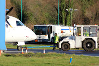 Dundee Airport, Dundee, Scotland United Kingdom (EGPN) - Apron tow action at Dundee Riverside EGPN - by Clive Pattle