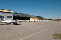 Stockholm-Västerås Airport (Hasslo) - The platform during the 2014 Roll-out Air Show at Hässlö. - by Henk van Capelle