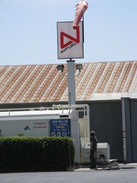 Santa Paula Airport (SZP) - Self-Serve Fuel Dock, 100LL, two pumps. Note changed fuel price. - by Doug Robertson