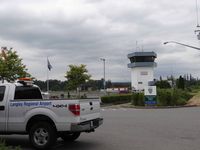 Langley Regional Airport - Langley airport  Traffic tower - by Jack Poelstra