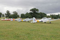 X1WP Airport - Chipmunk line-up at The De Havilland Moth Club's 28th International Moth Rally at Woburn Abbey Park. August 2013. - by Malcolm Clarke