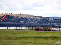 Dundee Airport, Dundee, Scotland United Kingdom (EGPN) - Rescue/Safety vehicle always on duty at Dundee Riverside Airport. - by Clive Pattle