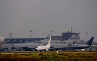 Leipzig/Halle Airport, Leipzig/Halle Germany (EDDP) - A gnom is rolling along twy November while giants are resting on apron 1.... - by Holger Zengler