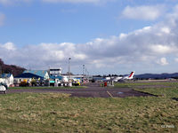 Dundee Airport, Dundee, Scotland United Kingdom (EGPN) - Apron shot showing G-BWWT in Cityjet colour scheme at Dundee Riverside. Keen-eyed viewers may see Colibri G-EIZO - by Clive Pattle
