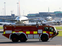 Manchester Airport, Manchester, England United Kingdom (EGCC) - Fire Tender on patrol at Manchester EGCC - by Clive Pattle