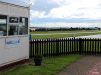 Fife Airport - View from the Clubhouse patio area looking west at Glenrothes EGPJ - by Clive Pattle