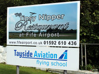 Fife Airport, Glenrothes, Scotland United Kingdom (EGPJ) - Airfield entrance sign at Glenrothes EGPJ - by Clive Pattle