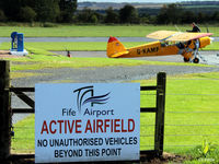 Fife Airport - Airfield general view and refueling station at Glenrothes EGPJ - by Clive Pattle