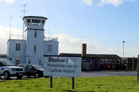 Carlisle Airport, Carlisle, England United Kingdom (EGNC) - Tower view - you can get some lovely grub in the cafe on the ground floor ! - by Clive Pattle