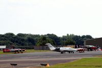 RAF Waddington Airport, Waddington, England United Kingdom (EGXW) - Visiting aircraft parked up for Waddo Airshow 14 - by Clive Pattle
