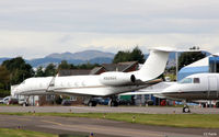 Dundee Airport, Dundee, Scotland United Kingdom (EGPN) - Dundee Riverside (EGPN) - a popular destination for bizjets, viewed with the Perthshire hills in the background. - by Clive Pattle