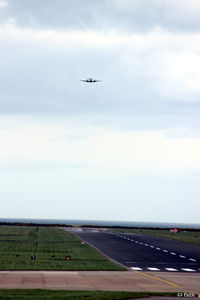 RAF Leuchars Airport, Leuchars, Scotland United Kingdom (EGQL) - Another shot of Runway 09 at RAF Leuchars taken from the hump looking eastwards towards the North Sea in the distance. - by Clive Pattle