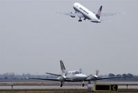 Leipzig/Halle Airport, Leipzig/Halle Germany (EDDP) - Outbound MAC traffic leaves rwy 26R meanwhile business traffic comes along twy Charlie... - by Holger Zengler