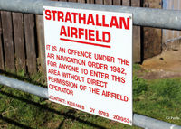 XSTR Airport - Airfield sign (modified for privacy reasons) at Strathallan Airfield, XSTR, near Auchterarder, Perthshire, Scotland - the home of Skydive Scotland - by Clive Pattle