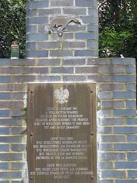 RAF Syerston - Memorial seen just outside of the Village of Netherfield East Sussex, dedicated to the Crew of Wellington Bomber, Serial Number R1392, Coded NZ-N, from 304 (Polish) Squadron, RAF Syerston, which crashed into a large oak tree at Dartwell Hole 28th May 1941 - by Derek Flewin