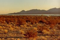 NONE Airport - Cottonwood Landing,Az.which was 18 miles from Searchlight,Nv. This fantastic public use dirt strip was only 100 feet from the Colorado River.Was closed befor my second visit in 1990.Knew it was much to nice to stay open!! View is to the SW. - by S B J