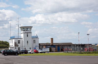 Carlisle Airport, Carlisle, England United Kingdom (EGNC) - Former RAF Crosby-on-Eden, now Carlisle Lake District Airport. The Stobart Cafe is a regular meeting-place for local aviation enthusiasts.  - by Jonathan Allen