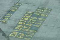 Manchester Airport, Manchester, England United Kingdom (EGCC) - Stop markings on one of the gates - by Guitarist