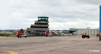 Aberdeen Airport, Aberdeen, Scotland United Kingdom (EGPD) - Apron activity at Aberdeen Airport, Scotland EGPD - by Clive Pattle