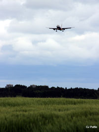 Aberdeen Airport, Aberdeen, Scotland United Kingdom (EGPD) - On approach to Aberdeen Airport, Scotland EGPD above the fields of Barley ... - by Clive Pattle