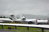 Dundee Airport, Dundee, Scotland United Kingdom (EGPN) - A busy apron scene at Dundee Riverside airport EGPN with visitors for the Open Golf Championships at nearby St. Andrews. - by Clive Pattle