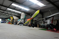 X5ES Airport - A right view inside the Joshy Lads hangar at Eshott X5ES - by Clive Pattle