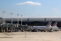 Paris Charles de Gaulle Airport (Roissy Airport), Paris France (LFPG) - View to stand F77 at terminal 2... - by Holger Zengler