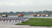 Manchester Airport, Manchester, England United Kingdom (EGCC) - Fire vehicles convoy at Manchester EGCC - by Clive Pattle