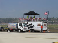 Camarillo Airport (CMA) - AIRSHOW CENTRAL-Announcers and Public Address System for Wings Over Camarillo 2015 Airshow, (SunAir Jets Fuel Truck does NOT directly power the booth!), lol - by Doug Robertson