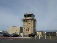 Oxnard Airport (OXR) - Oxnard OXR Air Traffic Control Tower undergoing some rehabilitation with scaffolding. - by Doug Robertson